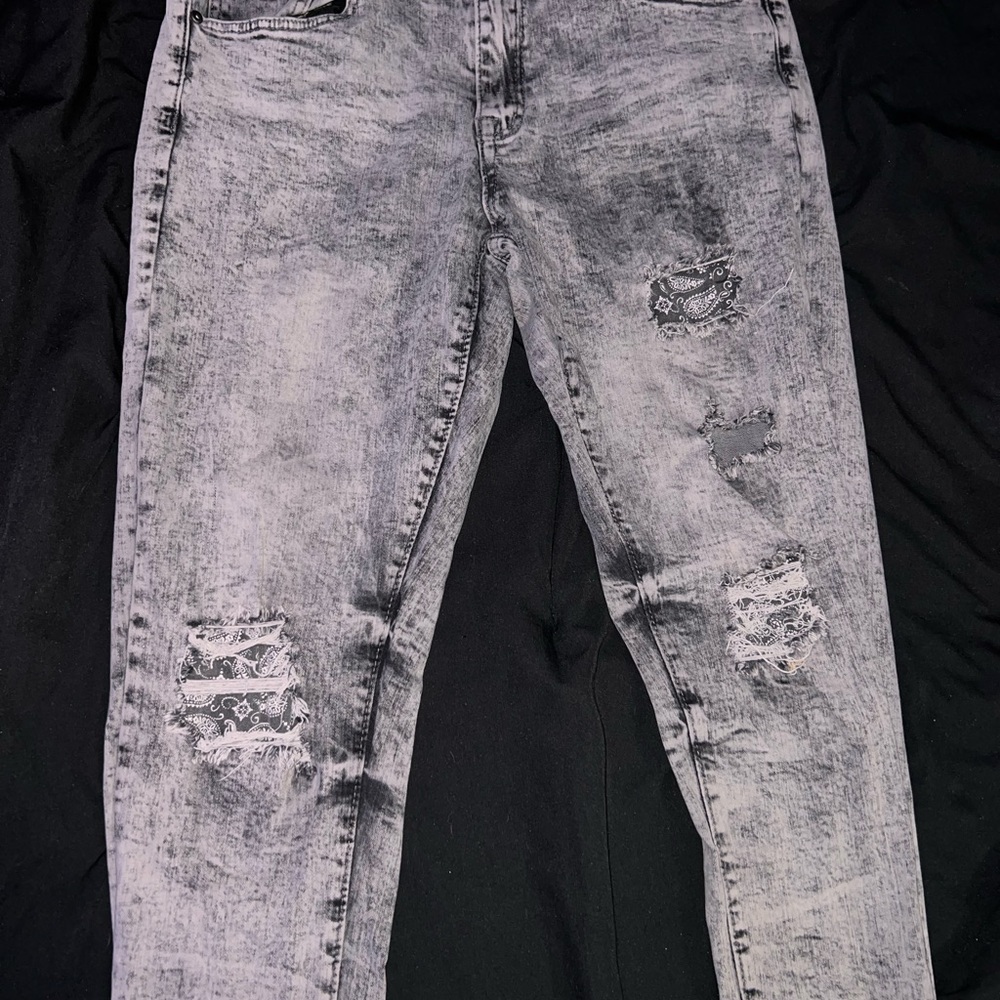 Rue21 Black Washed Relaxed Fit Jeans